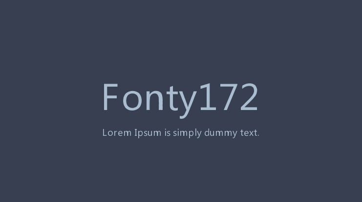 Fonty172 Font Family