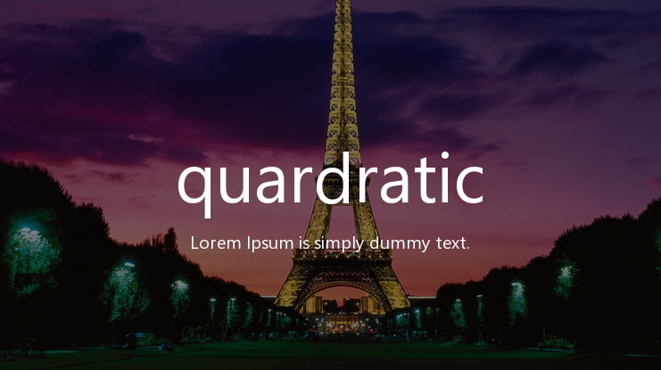 quardratic Font Family