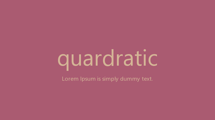 quardratic Font Family