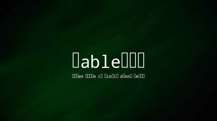 Tabletto Font