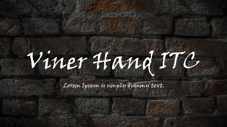 Viner Hand ITC Font