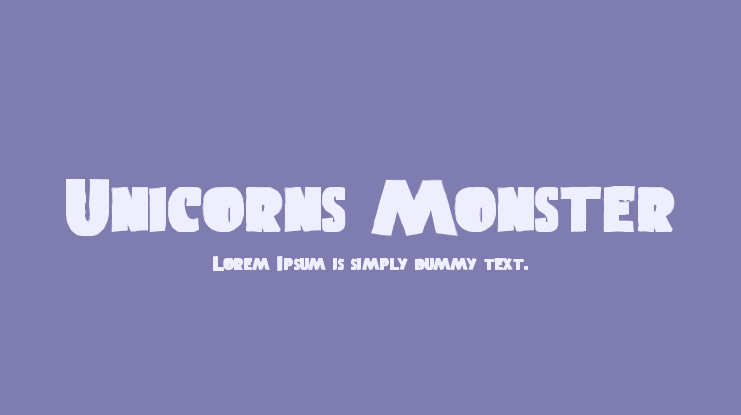 Unicorns Monster Font