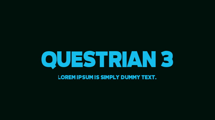 Questrian 3 Font