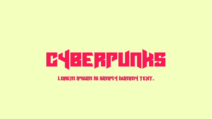 Cyberpunks Font Family