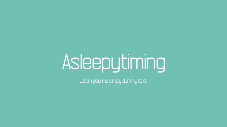 Asleepytiming Font