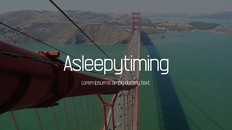 Asleepytiming Font