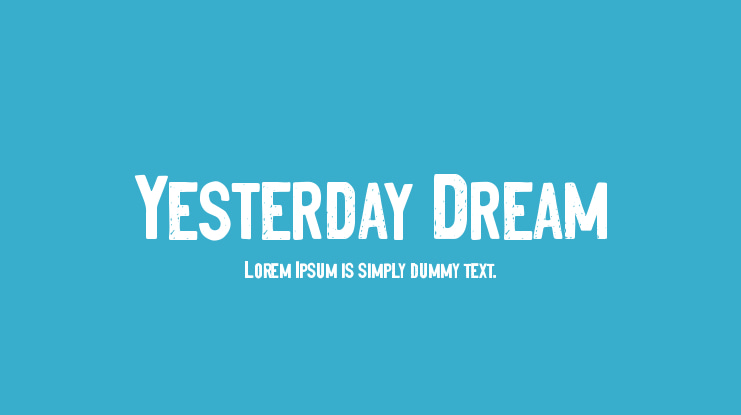 Yesterday Dream Font Family