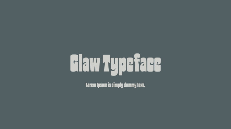 Glaw Typeface Font