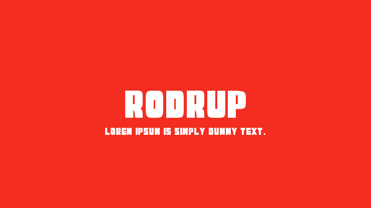 RODRUP Font