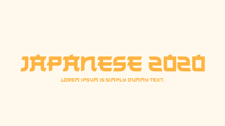 Japanese 2020 Font Family