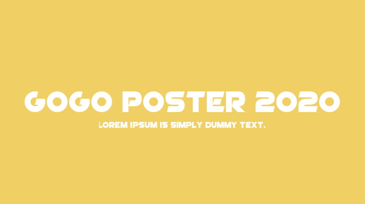 GoGo Poster 2020 Font Family