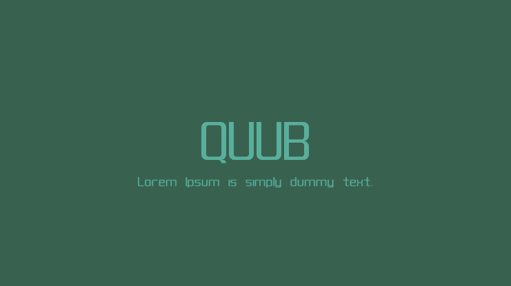 QUUB Font Family
