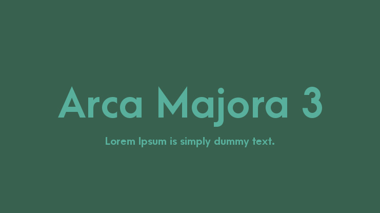 Arca Majora 3 Font Family