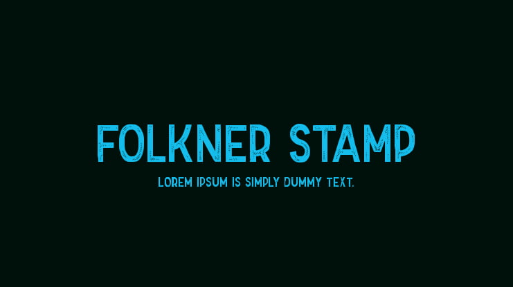 Folkner Stamp Font