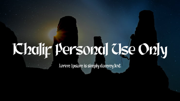 Khalif Personal Use Only Font