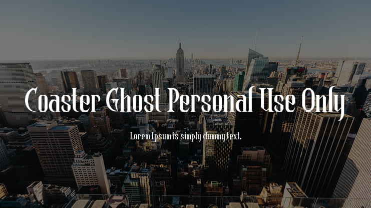 Coaster Ghost Personal Use Only Font