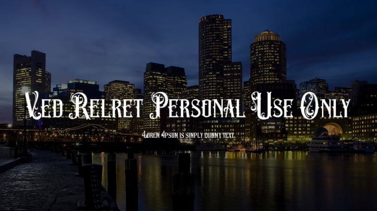 Ved Relret Personal Use Only Font