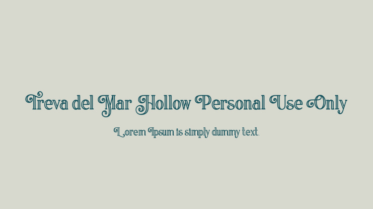 Treva del Mar Hollow Personal Use Only Font Family