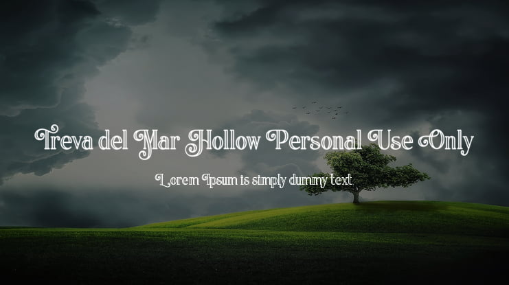 Treva del Mar Hollow Personal Use Only Font Family