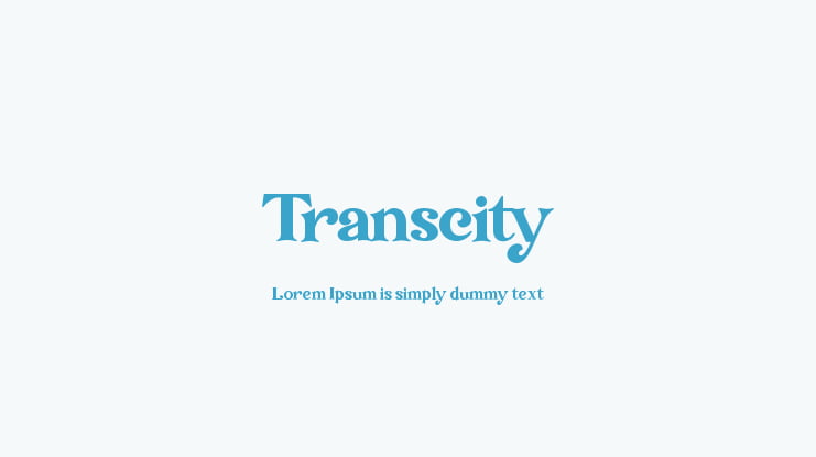 Transcity Font