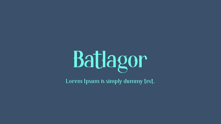 Batlagor Font
