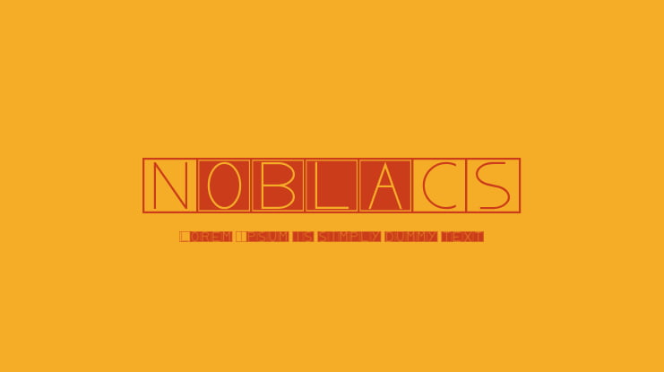 NoblaCS Font