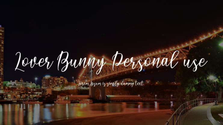 Lover Bunny Personal use Font