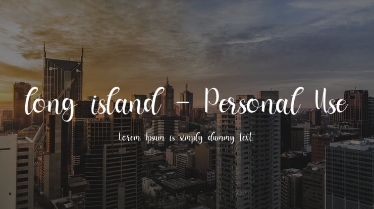 long island - Personal Use Font