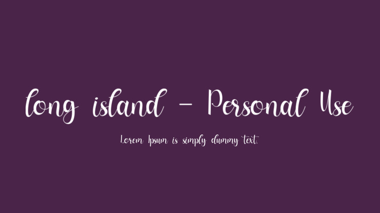long island - Personal Use Font