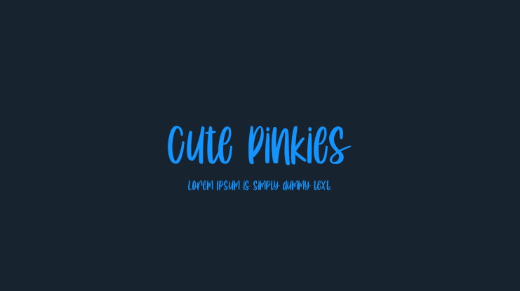 Cute Pinkies Font