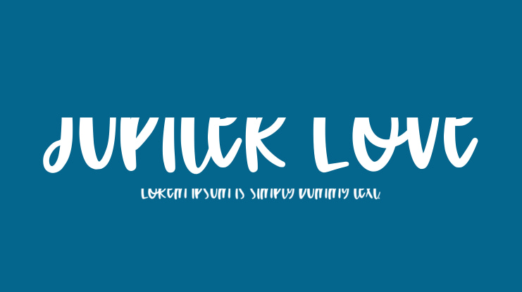 Jupiter Love Font
