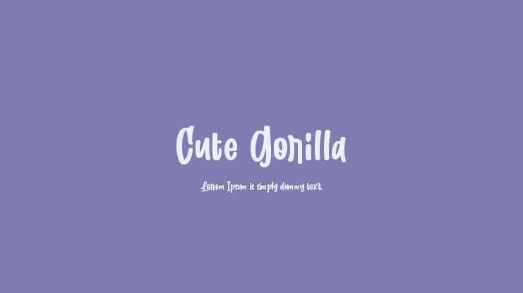 Cute Gorilla Font