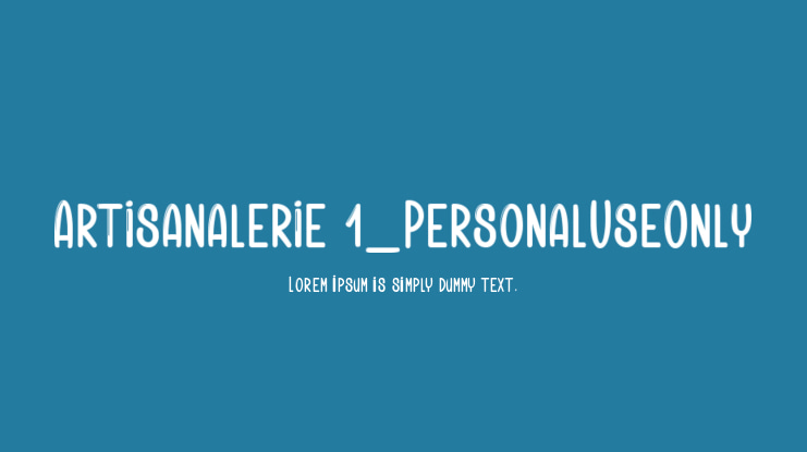 Artisanalerie 1_PersonalUseOnly Font Family