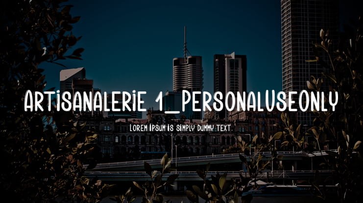 Artisanalerie 1_PersonalUseOnly Font Family