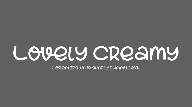 Lovely Creamy Font