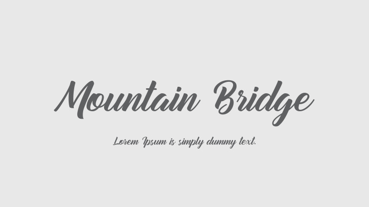 Mountain Bridge Font