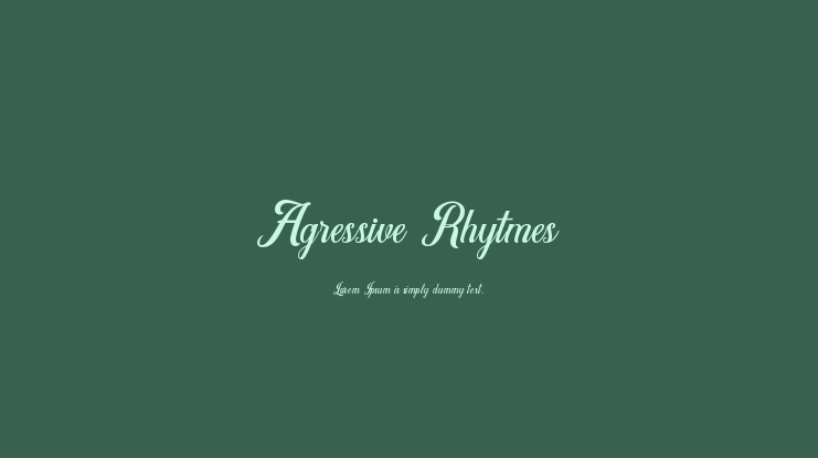 Agressive Rhytmes Font Family