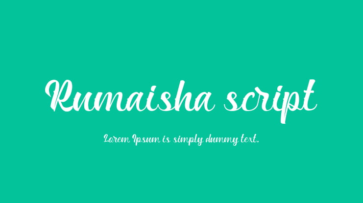 Rumaisha script Font