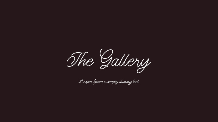 The Gallery Font
