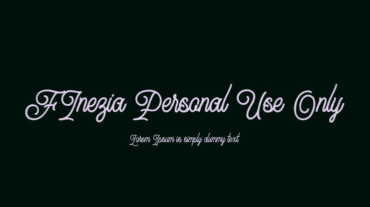 FInezia Personal Use Only Font