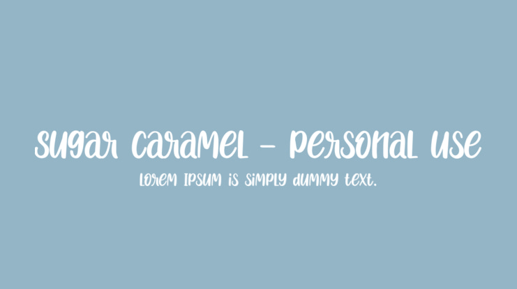 Sugar Caramel - Personal Use Font