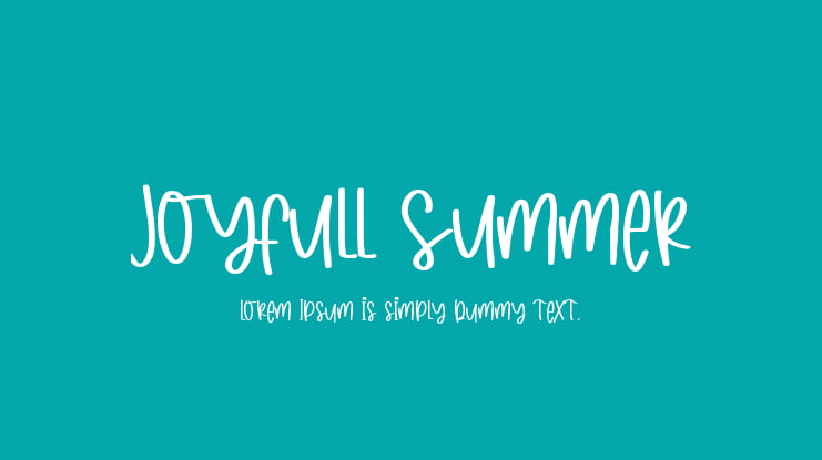 Joyfull Summer Font