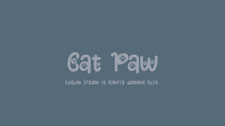 Cat Paw Font