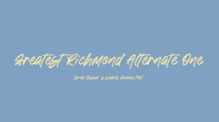 Greatest Richmond Alternate One Font Family