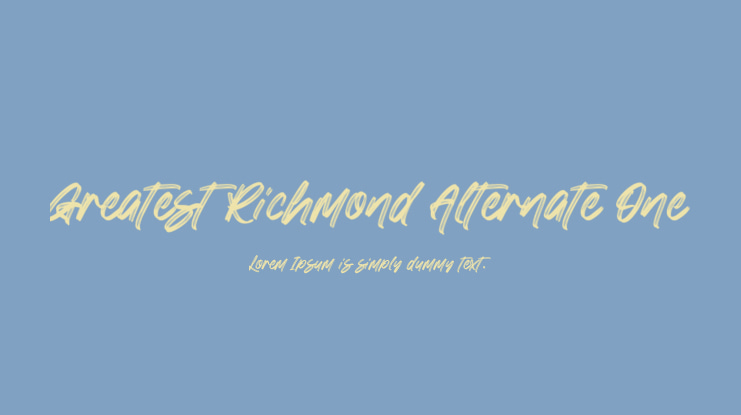 Greatest Richmond Alternate One Font Family