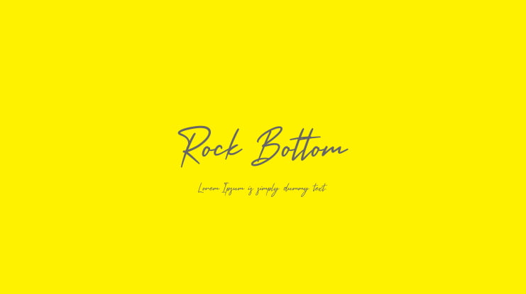 Rock Bottom Font