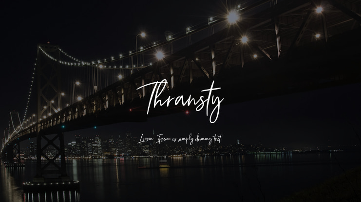 Thransty Font