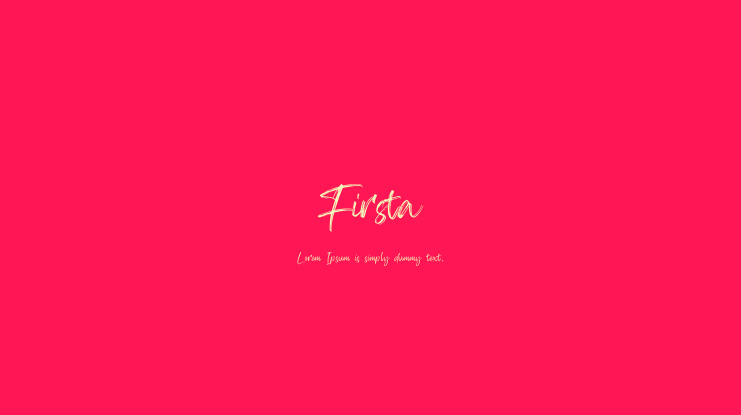 Firsta Font