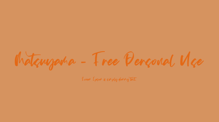 Matsuyama - Free Personal Use Font
