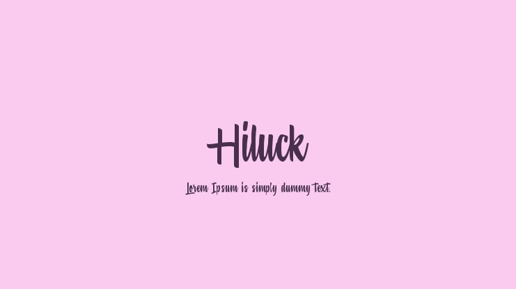 Hiluck Font Family